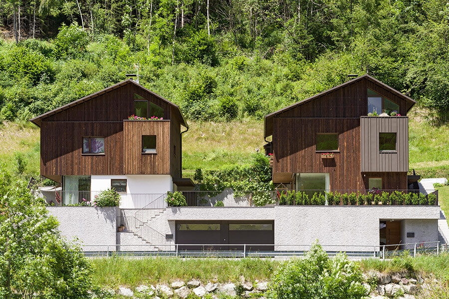 Stilvolles Doppelhaus